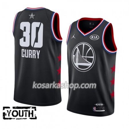 Dres Golden State Warriors Stephen Curry 30 2019 All-Star Jordan Brand Crna Swingman - Dječji